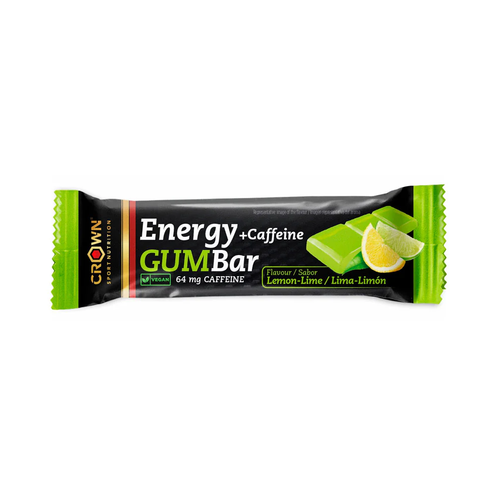 GOMINOLA ENERGÉTICA CROWN ENERGY GUM BAR - Cafeína 64mg - Lima Limón