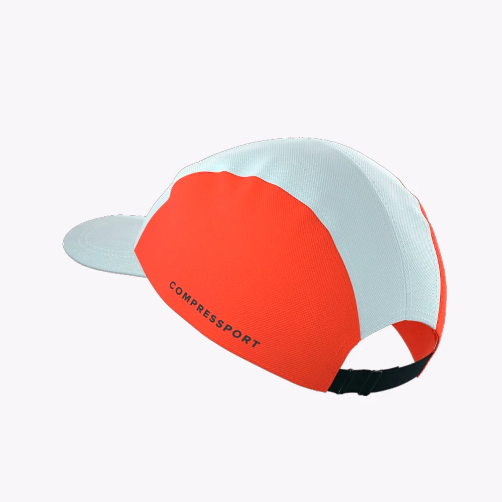 GORRA COMPRESSPORT 5 PANEL - Star White / Tigerlily - Image 3