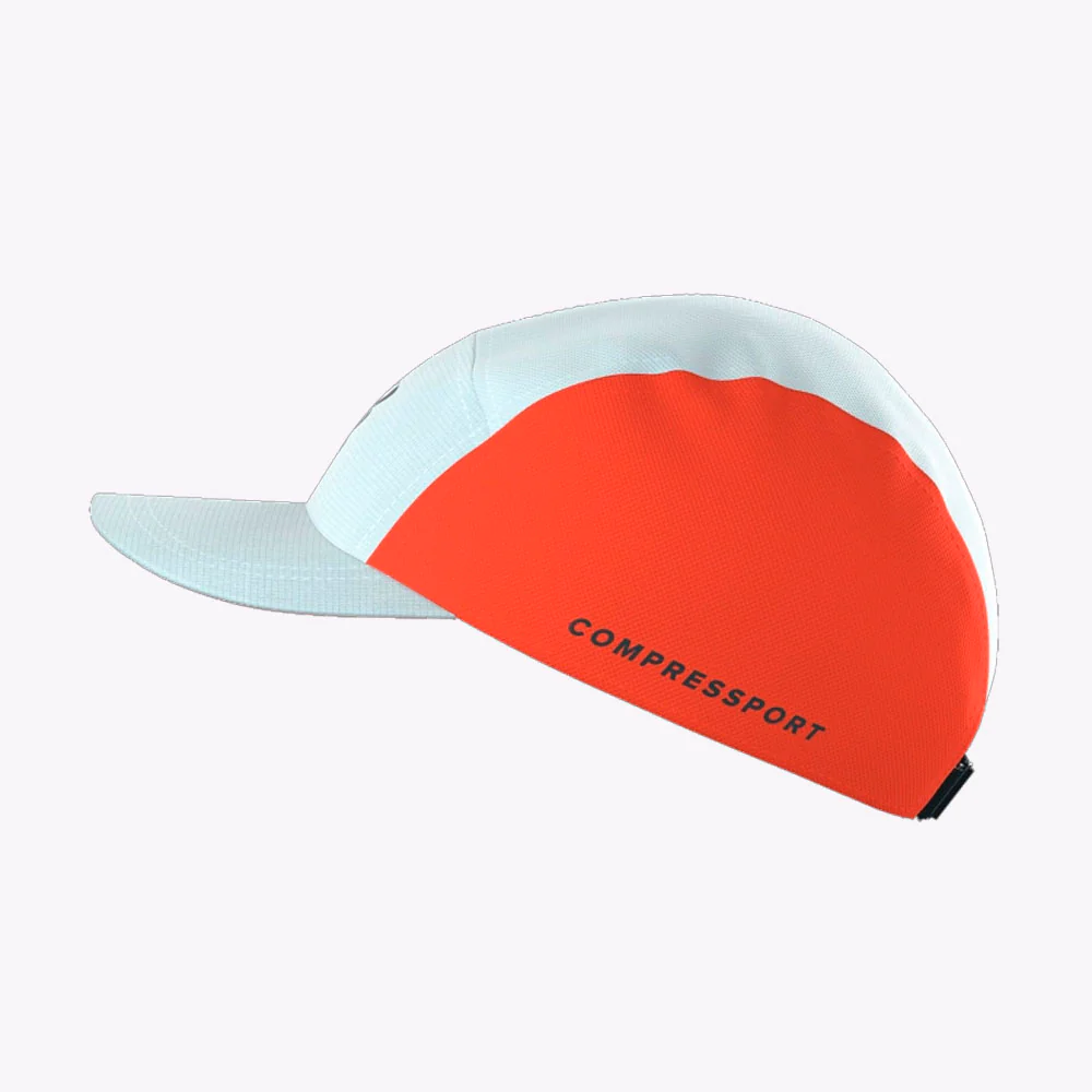 GORRA COMPRESSPORT 5 PANEL - Star White / Tigerlily - Image 4