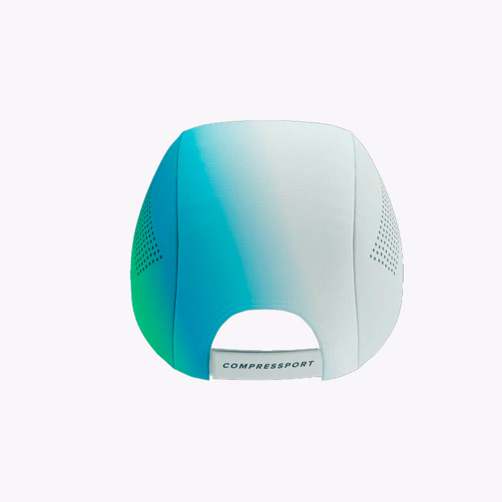 GORRA COMPRESSPORT PRO RACING - Star White / Blue Green - Image 2