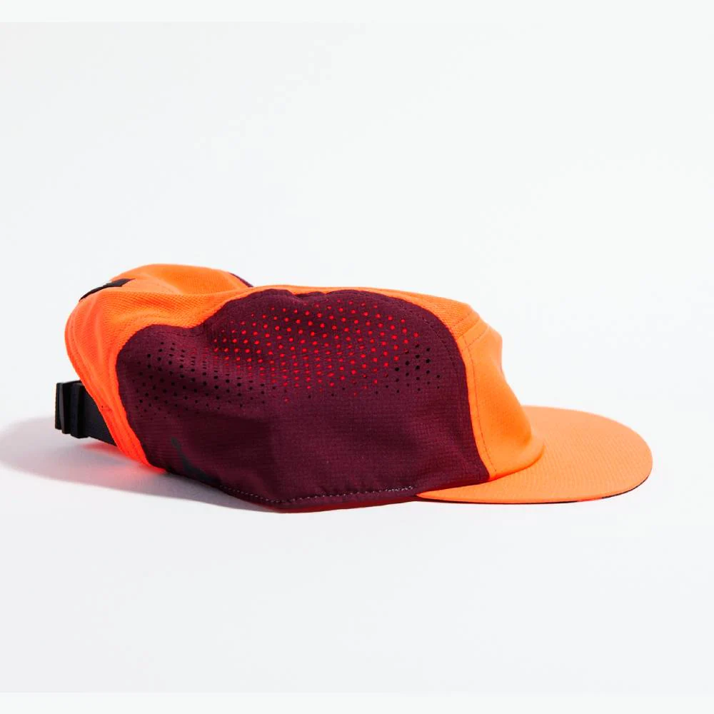 GORRA VÅGA FEATHER RACING - Neon Orange / Plum - Image 3