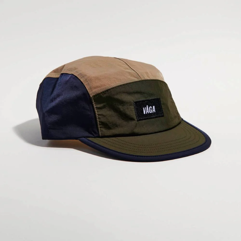 GORRA VÅGA PACER - Navy Blue / Utility Green / Taupe