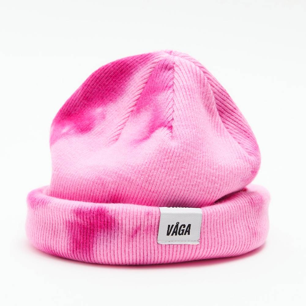 GORRO VÅGA FINE RIB TIE DYE - Bright pink / Light Pink