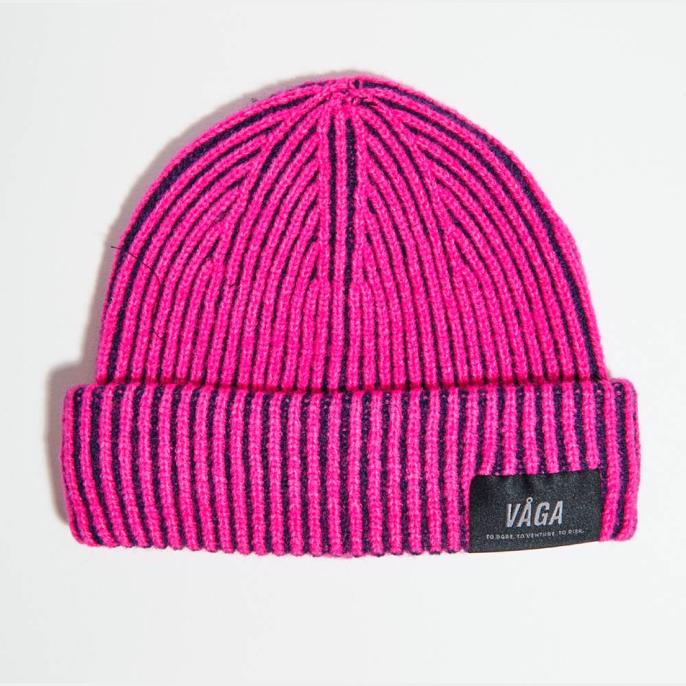 GORRO VÅGA MID WEIGHT - Bright Pink / Navy Blue