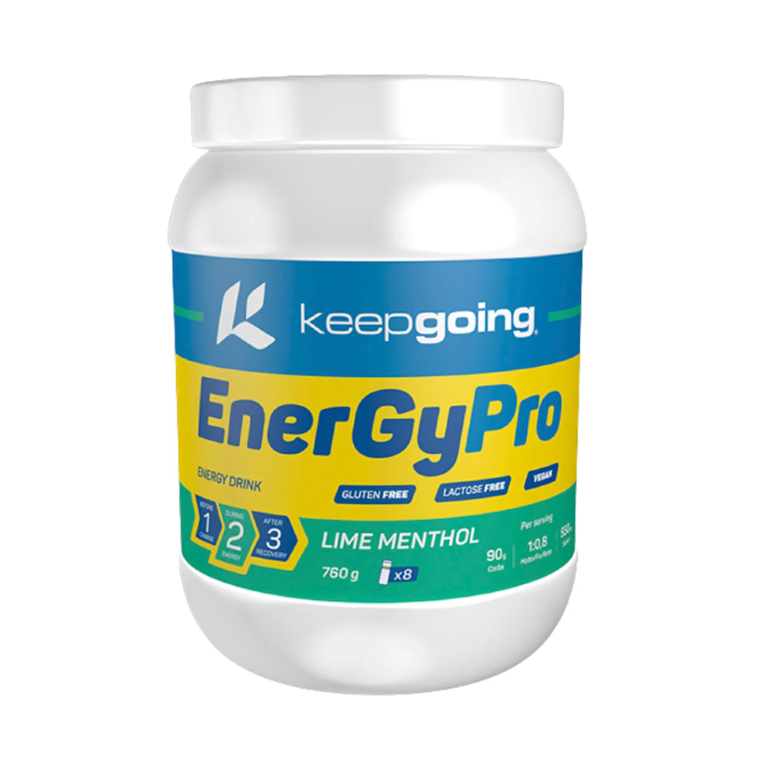 BEBIDA ENERGÉTICA KEEPGOING ENERGYPRO DRINK - Lima & Mentol