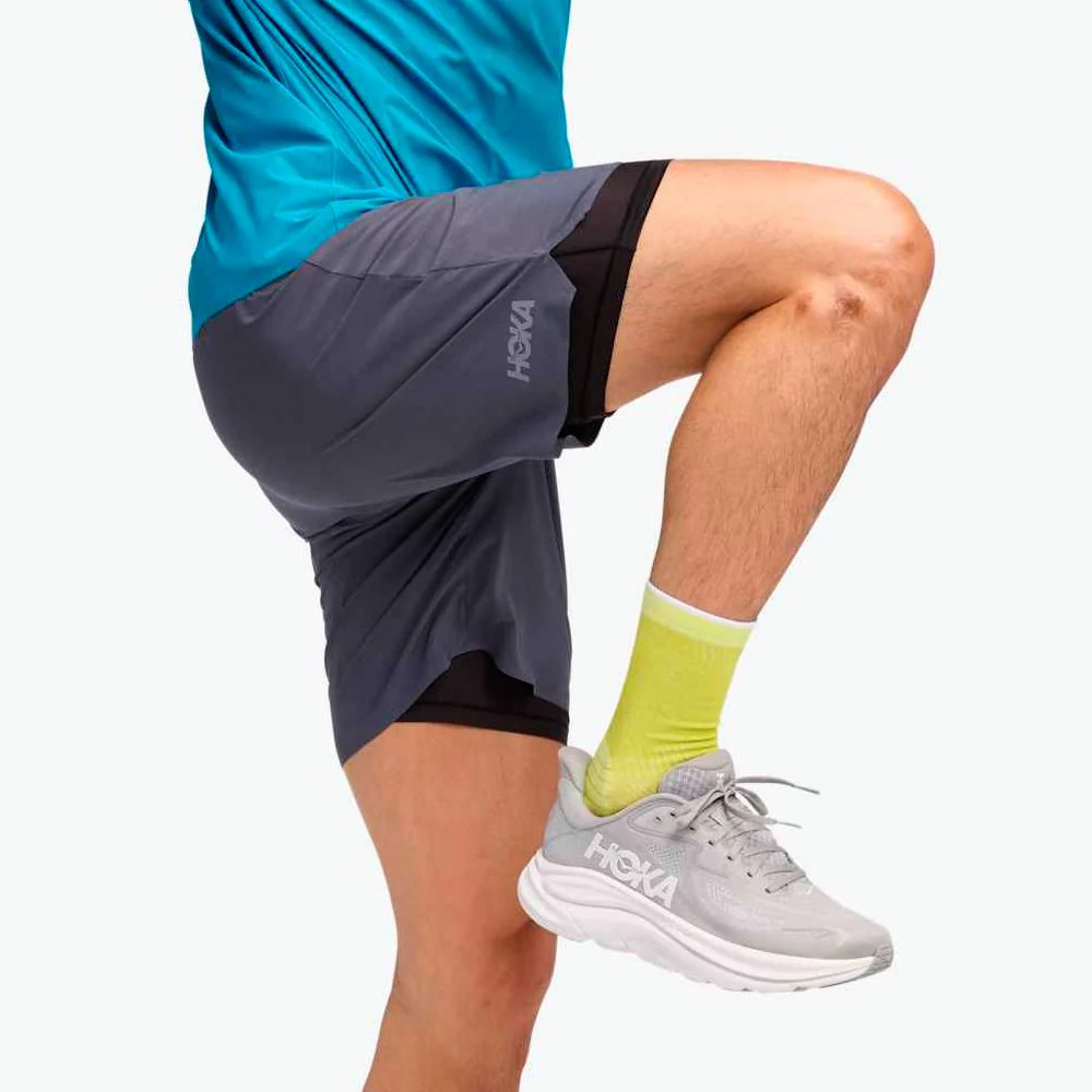 MALLA PANTALÓN HOKA GLIDE 18CMS - Charcoal Grey - Image 3
