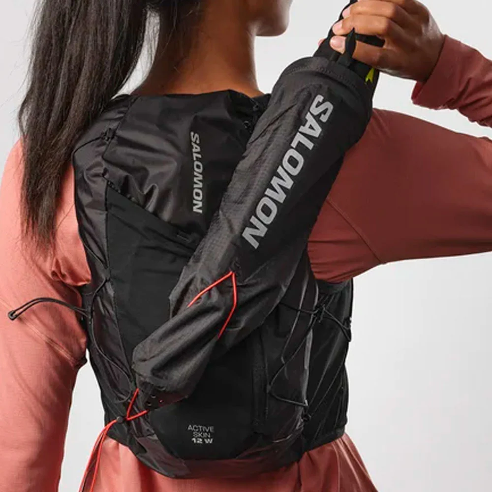 MOCHILA CHALECO SALOMON ACTIVE SKIN 12 MUJER - Black / Metal - Image 7