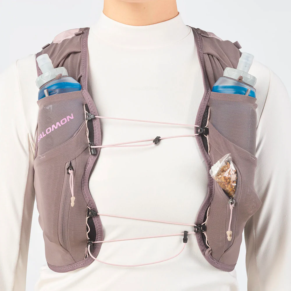 MOCHILA CHALECO SALOMON ADV SKIN 12 MUJER - Iron / Shadow Gray / Iris Orchid - Image 3