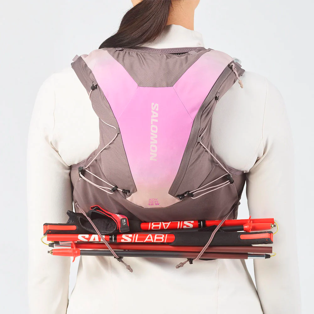 MOCHILA CHALECO SALOMON ADV SKIN 12 MUJER - Iron / Shadow Gray / Iris Orchid - Image 8