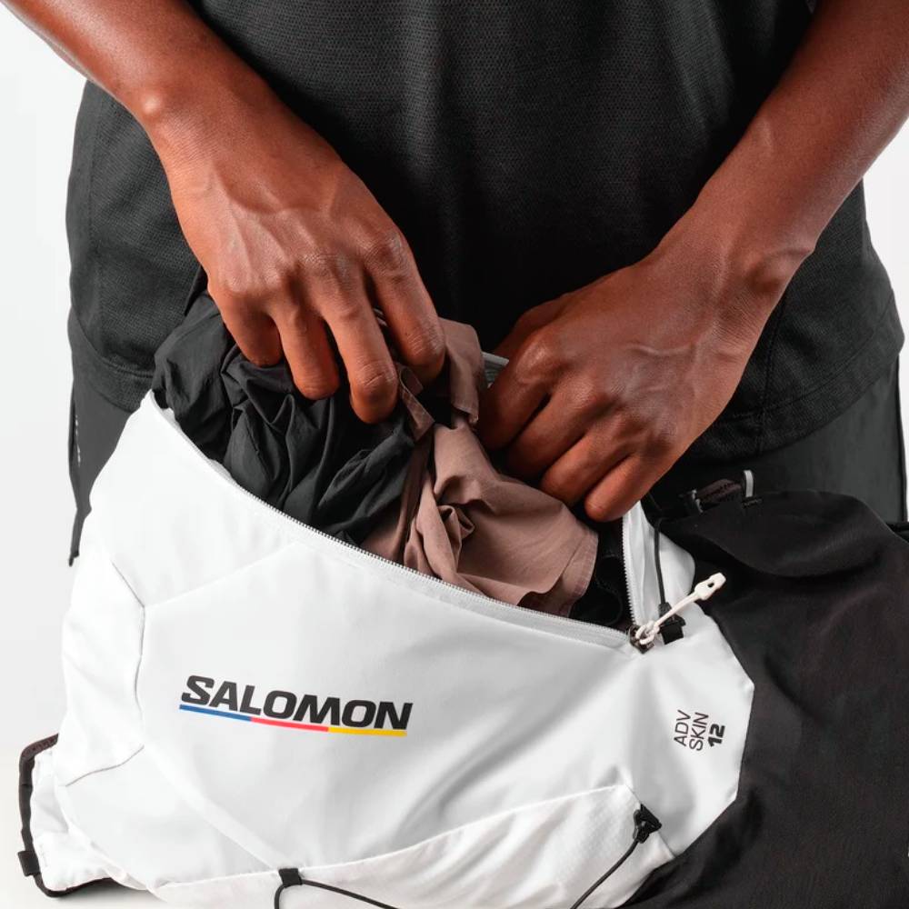 MOCHILA CHALECO SALOMON ADV SKIN 12 - Race Flag / Black / White - Image 10