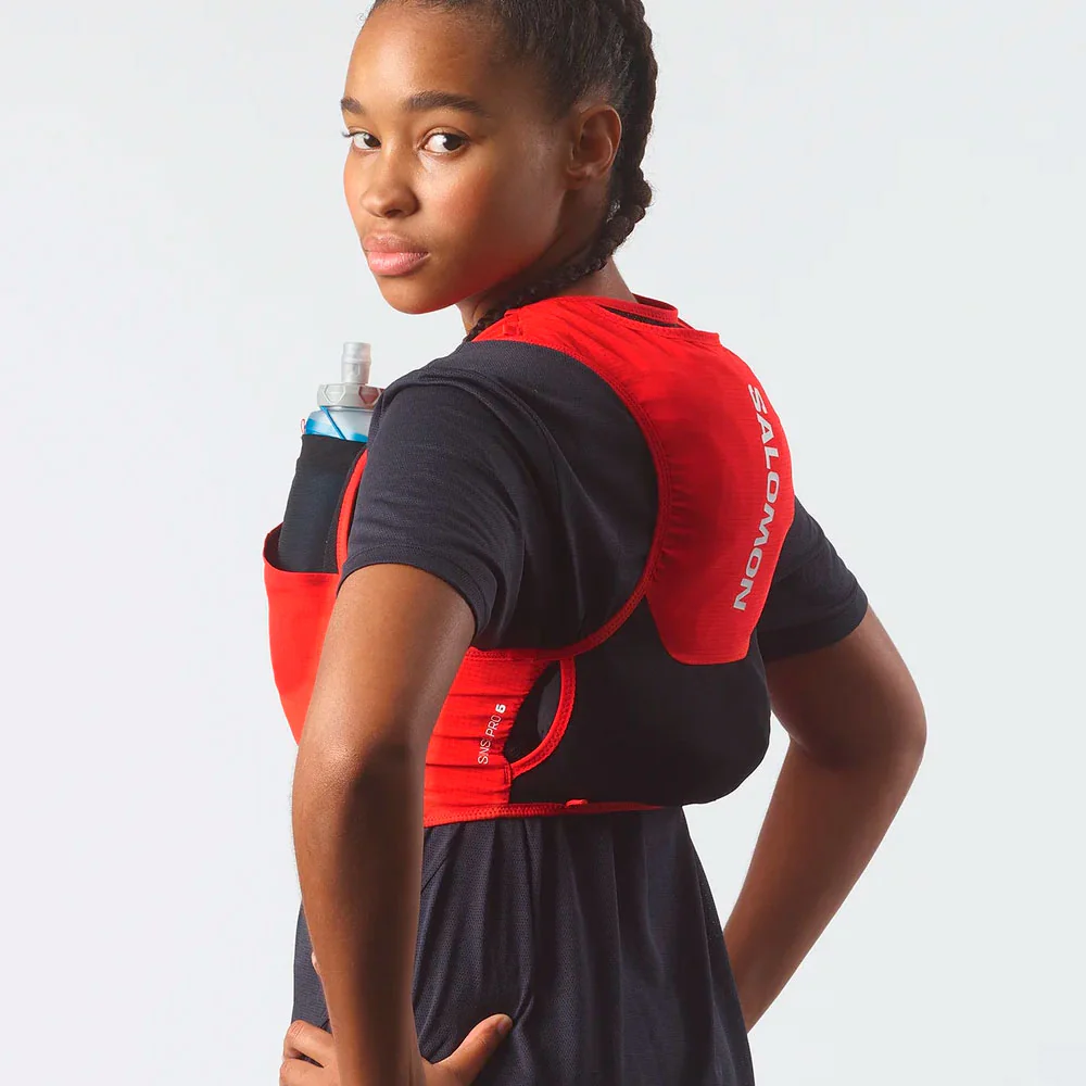 MOCHILA CHALECO SALOMON SENSE PRO 6 - Fiery Red / Black - Image 4