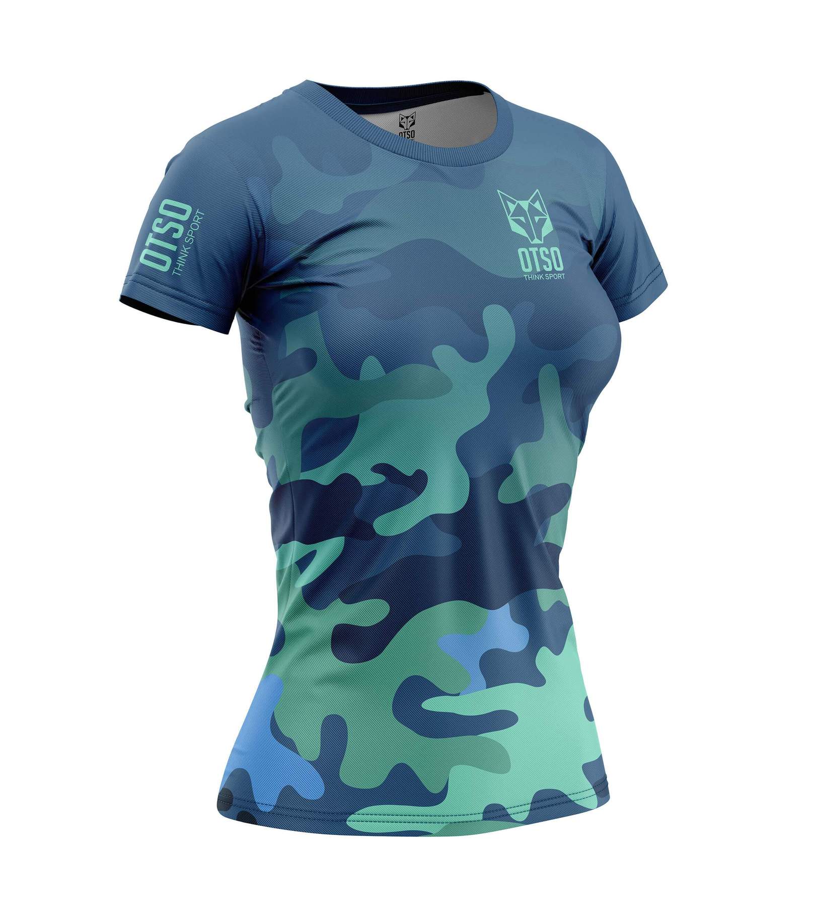 CAMISETA OTSO MUJER - Camo Blue