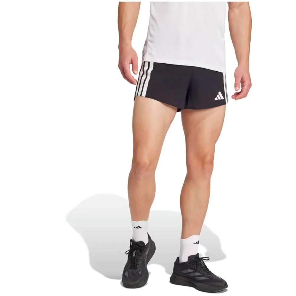 PANTALÓN CORTO ADIDAS ADIZERO RUNNNING GEL POCKET 3" - Negro