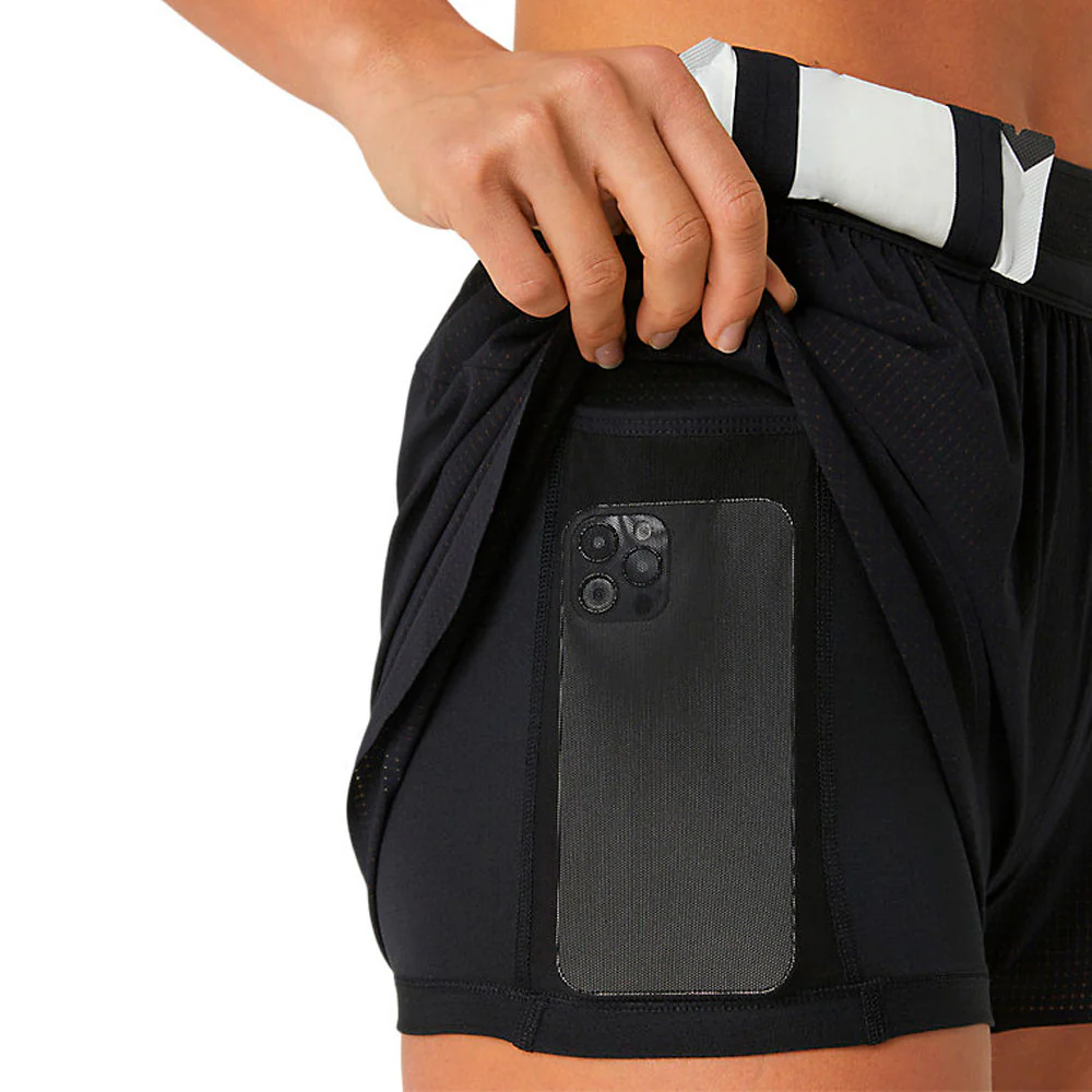 PANTALÓN CORTO ASICS METARUN SPLIT MUJER - Negro - Image 5