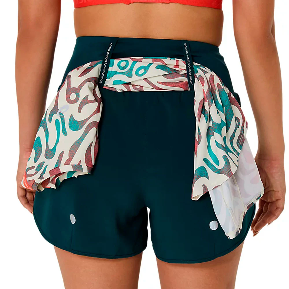 PANTALÓN CORTO ASICS ROAD MUJER - Saxon Green - Image 4