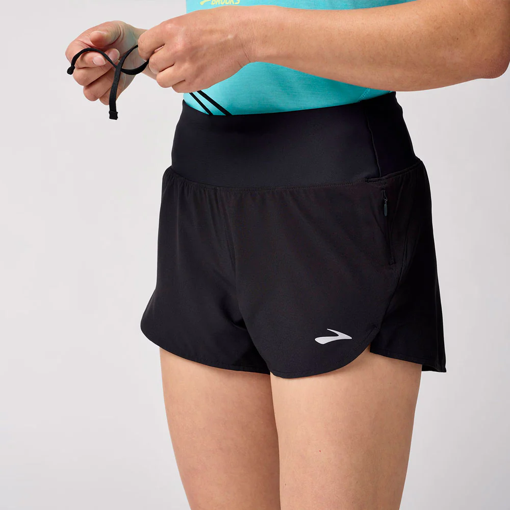 PANTALÓN CORTO BROOKS CHASER 3" MUJER - Negro - Image 3