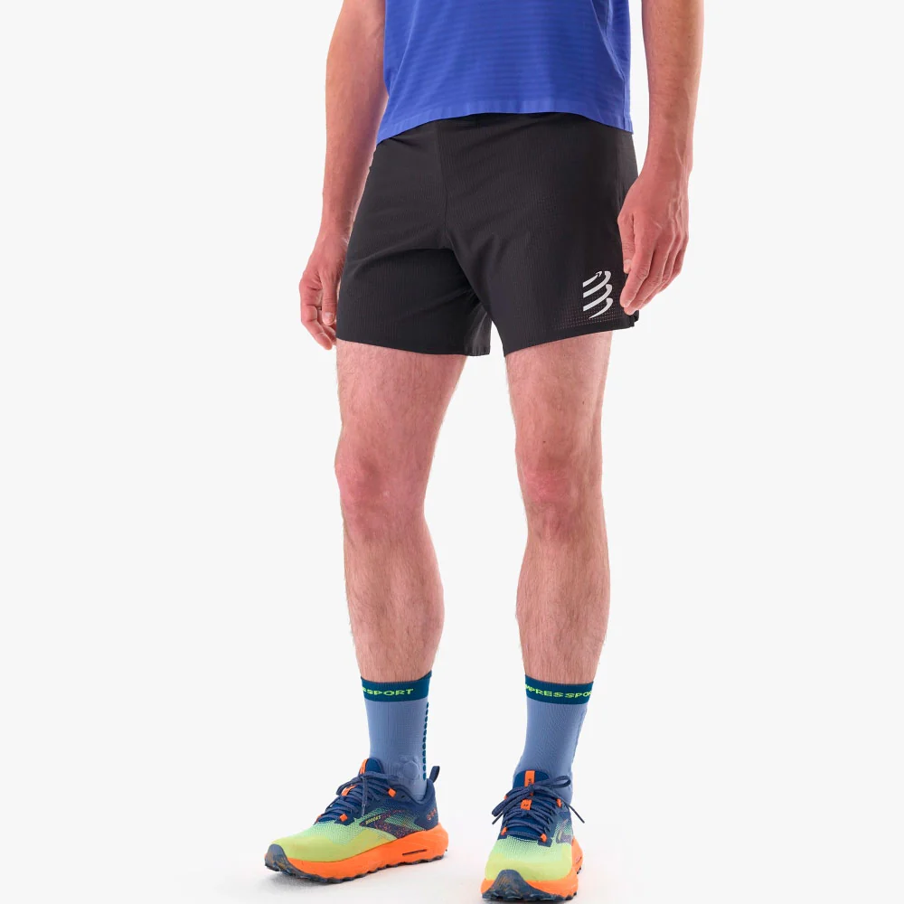 PANTALÓN CORTO COMPRESSPORT TRAIL RACING - Black