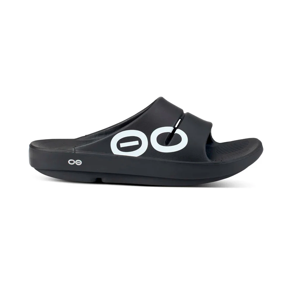 SANDALIAS OOFOS RECOVERY OOAHH SPORT - Negro / Blanco