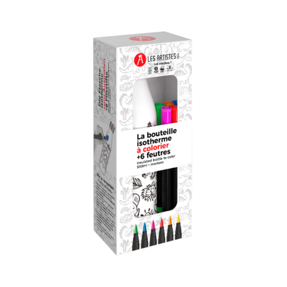SET BOTELLA ISOTÉRMICA LES ARTISTES 500ML - Dinosaurios