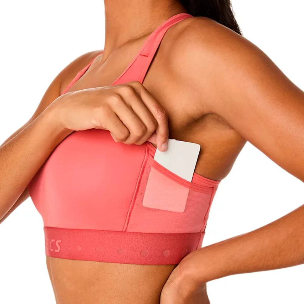 TOP ASICS ROAD COMPRESSION BRA - Dark Pink Clay - Image 5