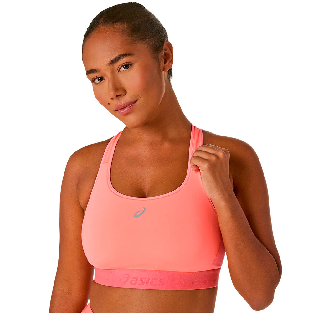 TOP ASICS ROAD COMPRESSION BRA - Sun Coral