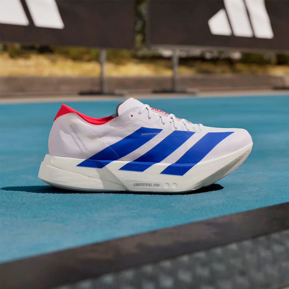 ZAPATILLAS ADIDAS ADIZERO ADIOS PRO 4 - Cloud White / Royal Blue / Pure Ruby - Image 10