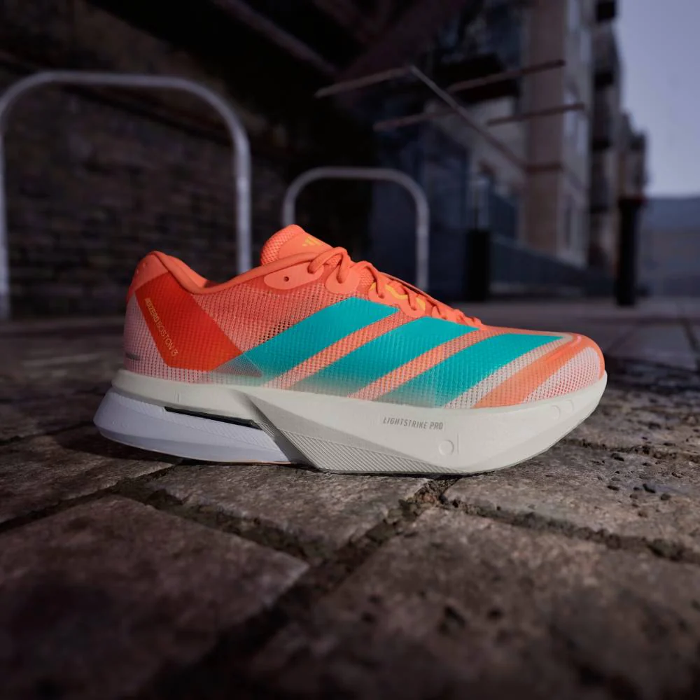 ZAPATILLAS ADIDAS ADIZERO BOSTON 13 MUJER - Semi Coral / Flash Aqua / Flash Orange - Image 3
