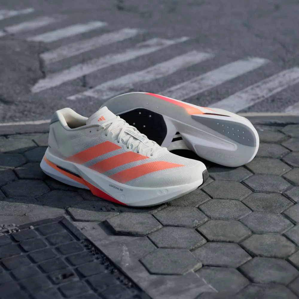 ZAPATILLAS ADIDAS ADIZERO BOSTON 13 - Off White / Lucid Orange / Grey - Image 7