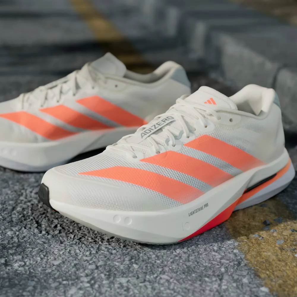 ZAPATILLAS ADIDAS ADIZERO BOSTON 13 - Off White / Lucid Orange / Grey - Image 8