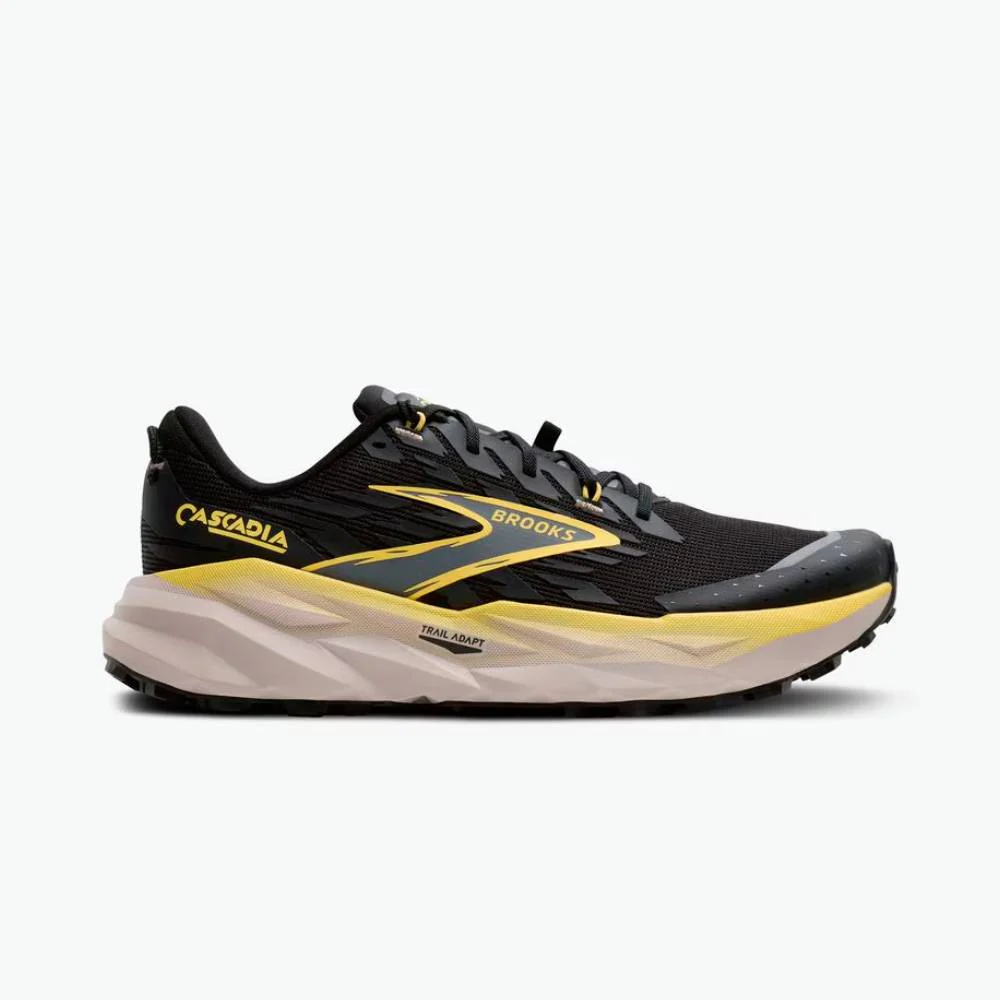 ZAPATILLAS BROOKS CASCADIA 19 - Black / Yellow / Chateau