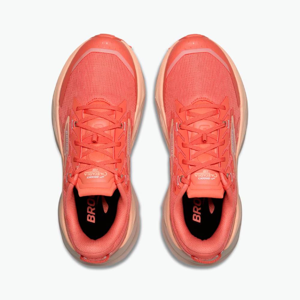 ZAPATILLAS BROOKS CASCADIA 19 MUJER - Peach Echo / Chateau / White - Image 3