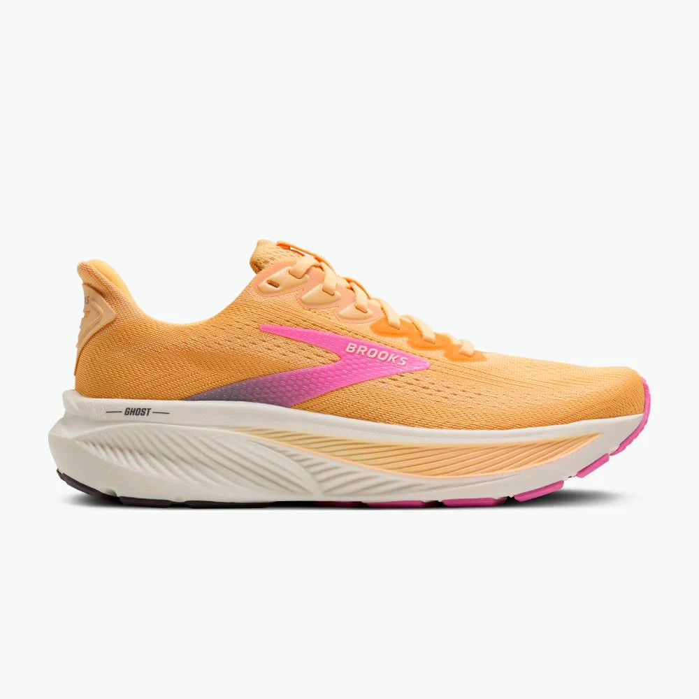 ZAPATILLAS BROOKS GHOST 17 MUJER - Apricot / Grey / Pink