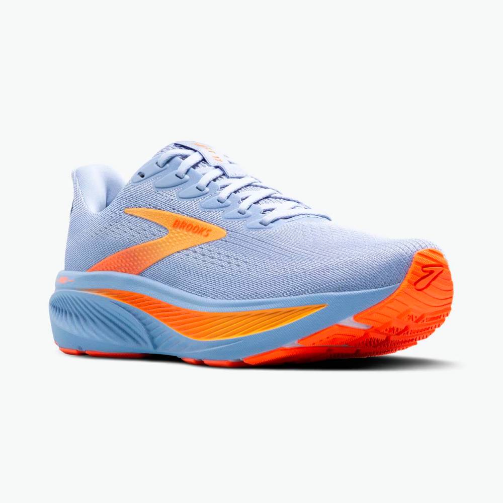 ZAPATILLAS BROOKS GHOST 17 MUJER - Blue Heron / White / Orange - Image 2