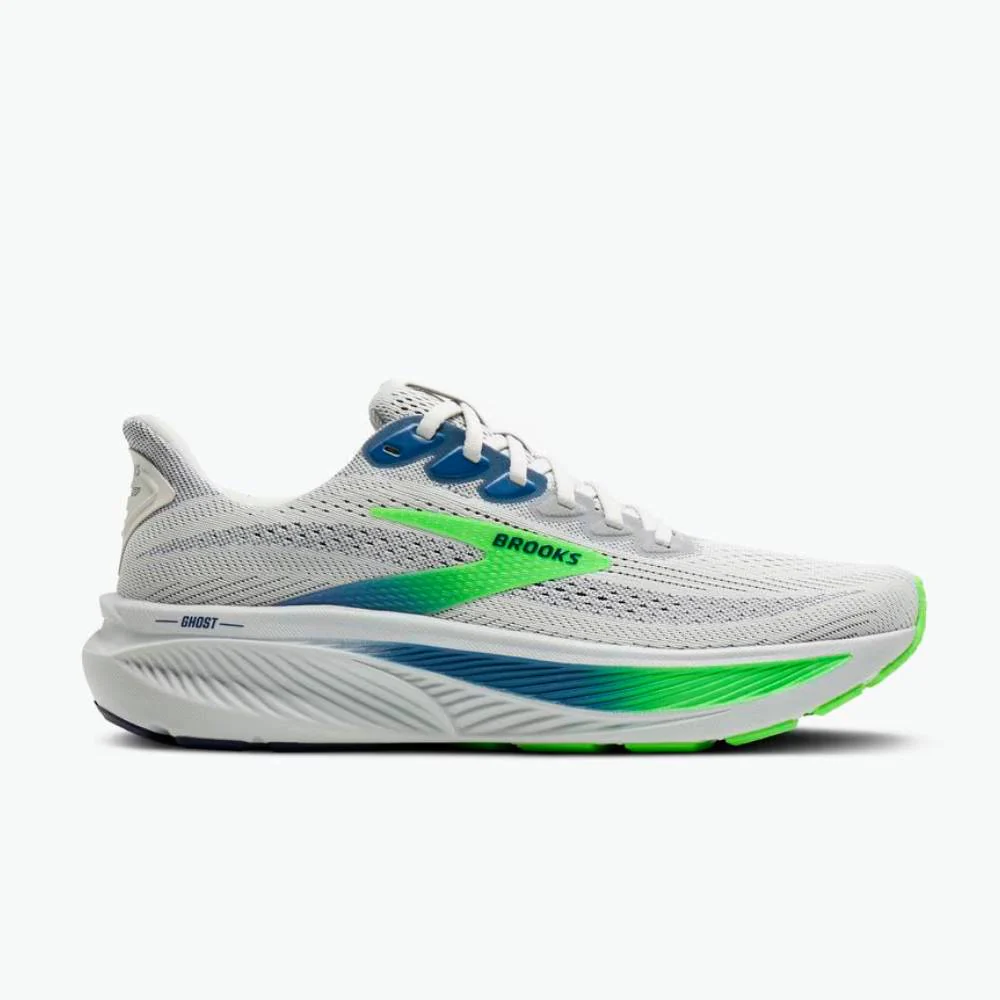 ZAPATILLAS BROOKS GHOST 17 - Oyster / Beacon Blue / Gecko