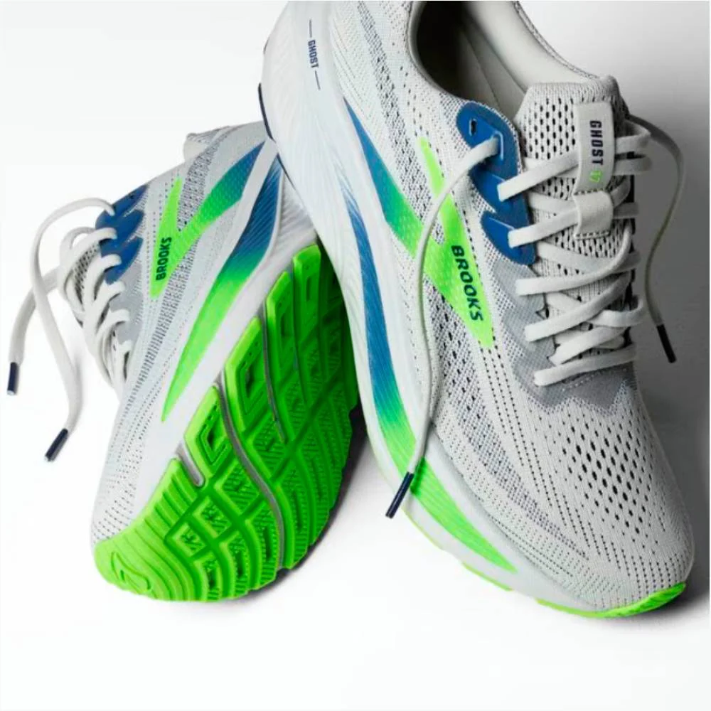 ZAPATILLAS BROOKS GHOST 17 - Oyster / Beacon Blue / Gecko - Image 7