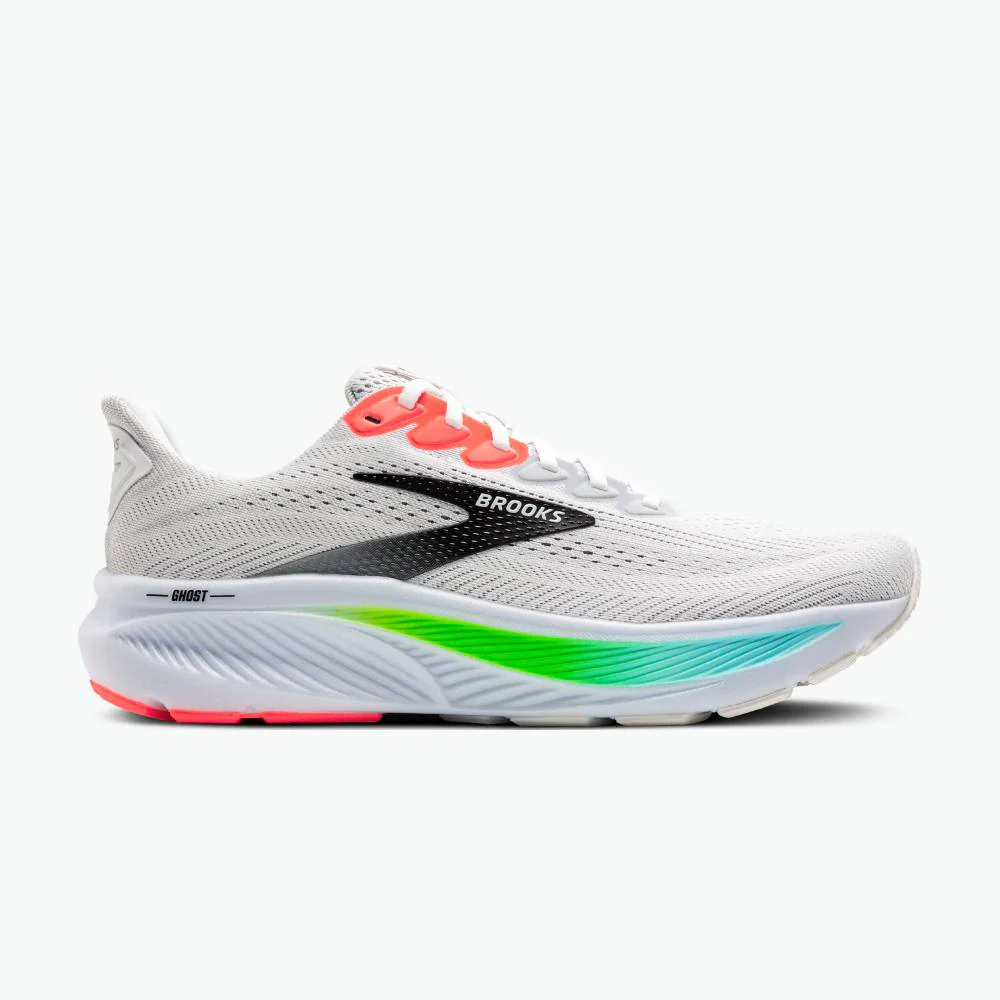 ZAPATILLAS BROOKS GHOST 17 - White / Pink Clay / Gecko
