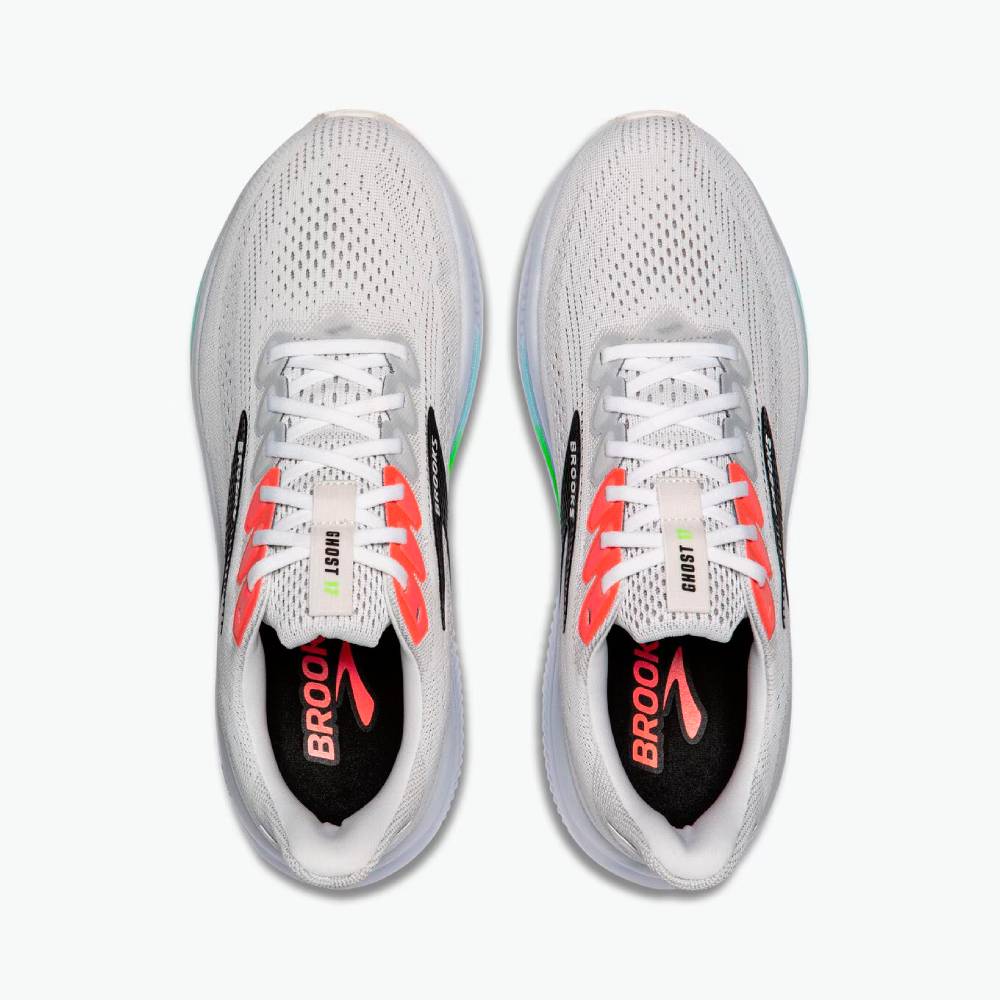ZAPATILLAS BROOKS GHOST 17 - White / Pink Clay / Gecko - Image 5