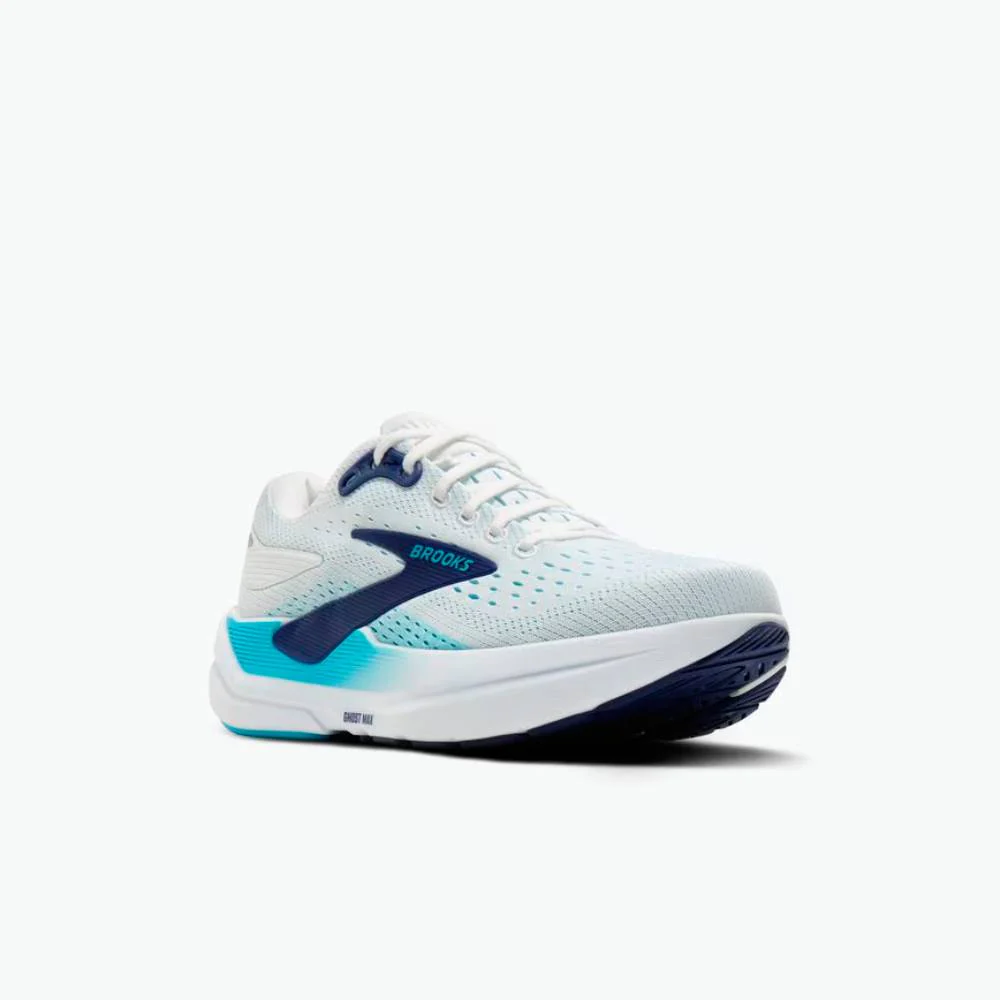 ZAPATILLAS BROOKS GHOST MAX 3 - Bright White / Beacon Blue / Teal - Image 2
