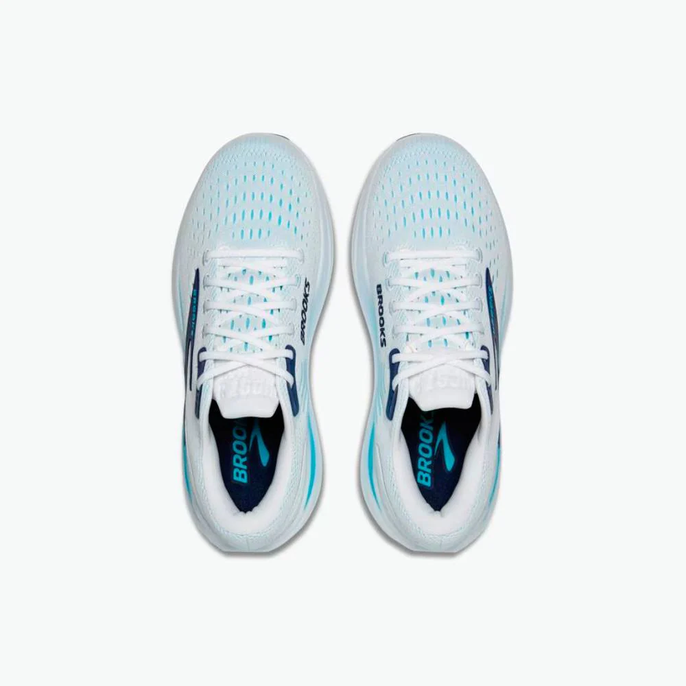 ZAPATILLAS BROOKS GHOST MAX 3 - Bright White / Beacon Blue / Teal - Image 3