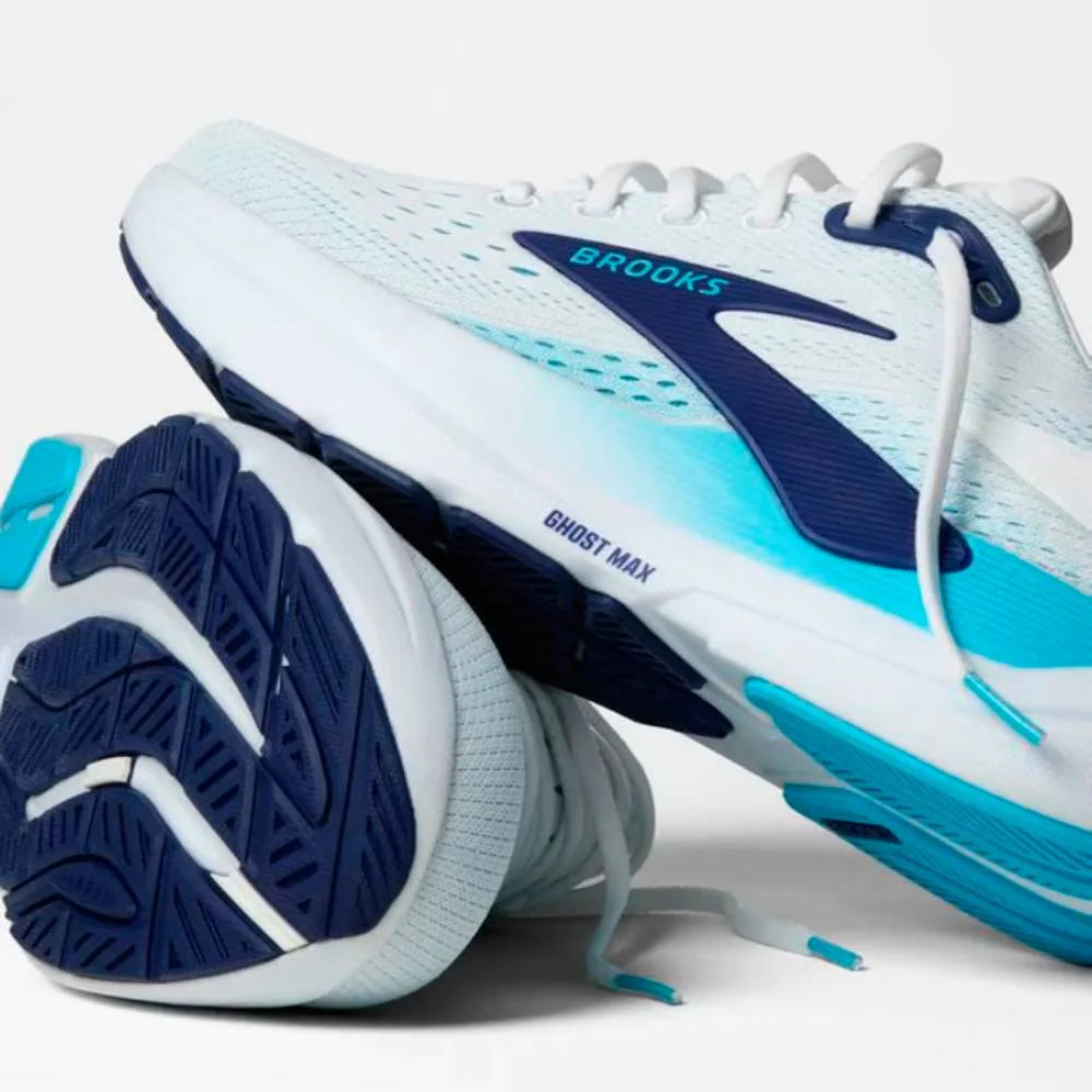 ZAPATILLAS BROOKS GHOST MAX 3 - Bright White / Beacon Blue / Teal - Image 7