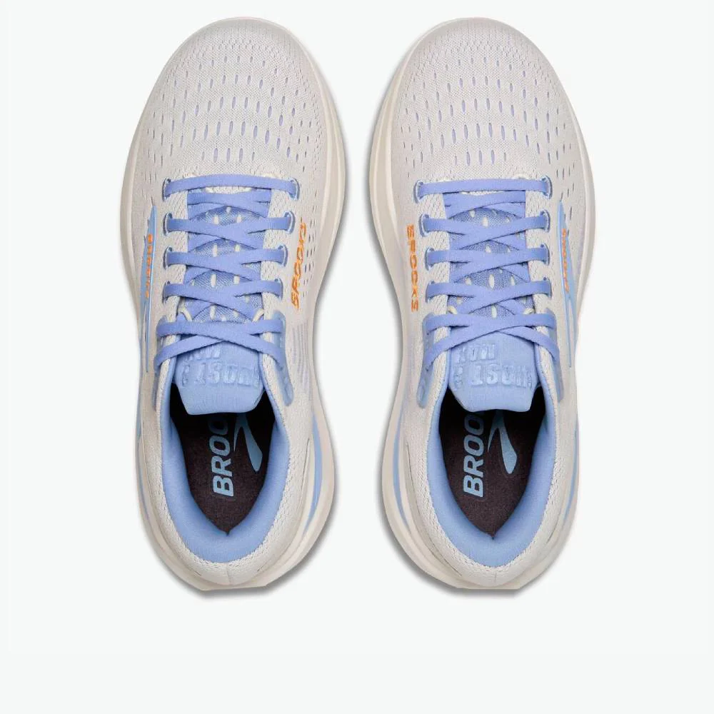ZAPATILLAS BROOKS GHOST MAX 3 MUJER - Coconut / Blue Heron / Orange - Image 3