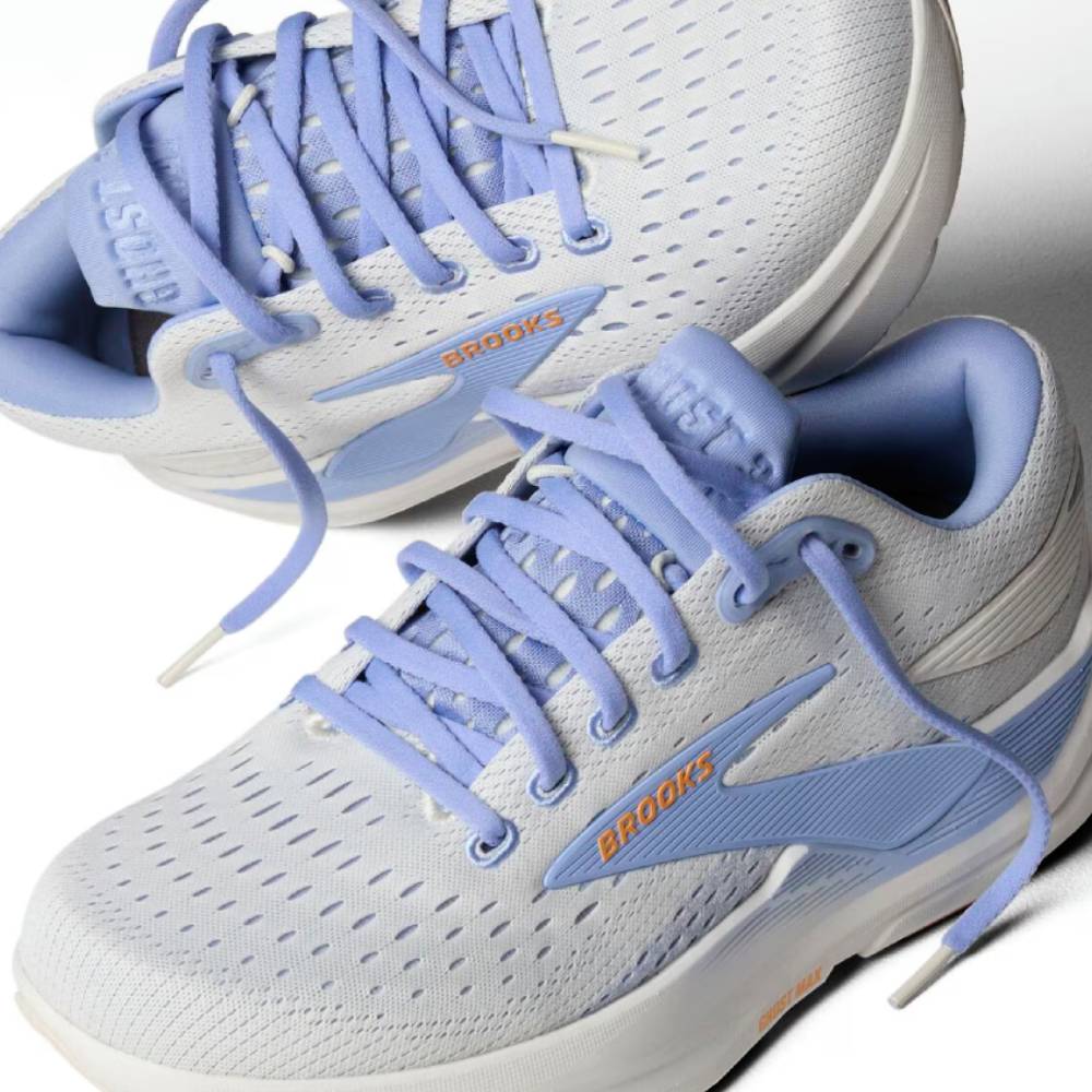 ZAPATILLAS BROOKS GHOST MAX 3 MUJER - Coconut / Blue Heron / Orange - Image 7