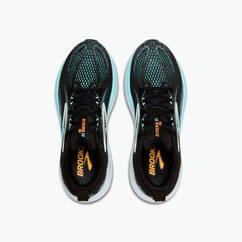 ZAPATILLAS BROOKS GLYCERIN 22 - Black / Atomizer / Blazing Orange - Image 3