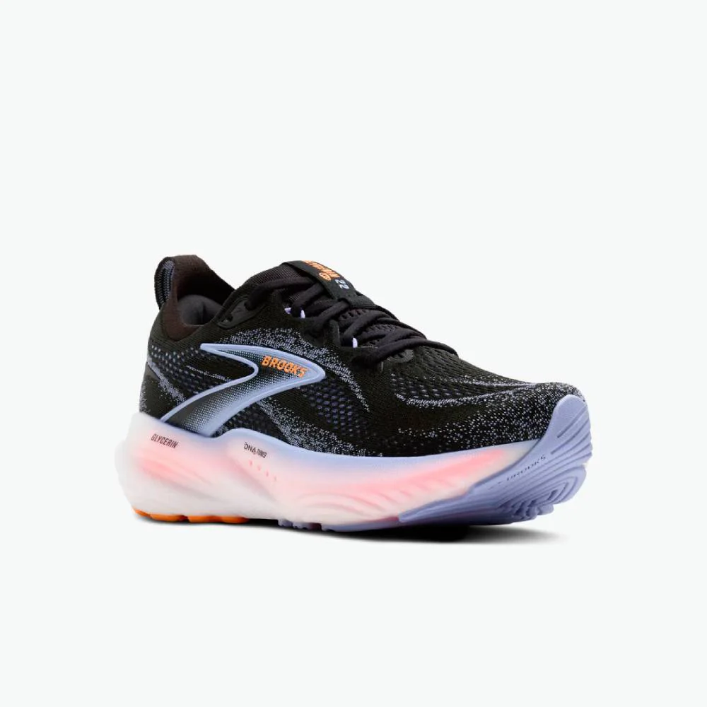 ZAPATILLAS BROOKS GLYCERIN 22 MUJER - Black / Blue Heron / Orange - Image 2