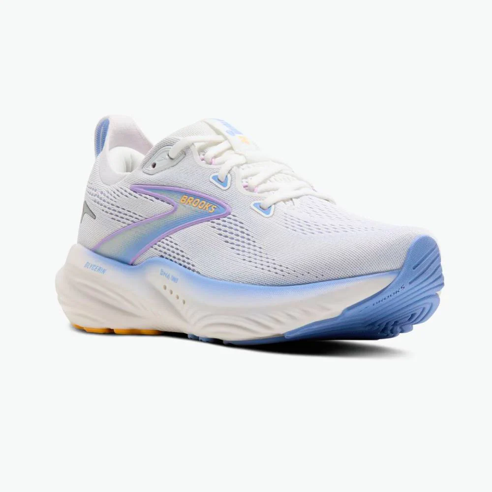 ZAPATILLAS BROOKS GLYCERIN 22 MUJER - White / Blue Heron / Apricot - Image 2