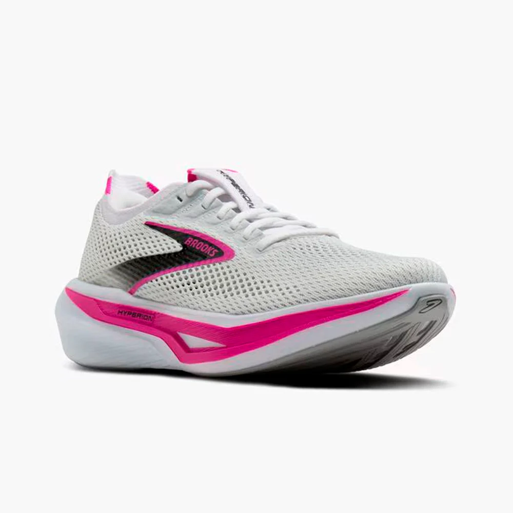 ZAPATILLAS BROOKS HYPERION 3 MUJER - White / Luminary / Cyber Pink - Image 2