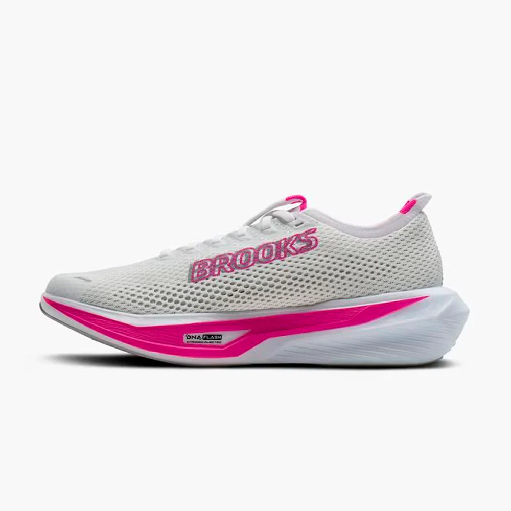 ZAPATILLAS BROOKS HYPERION 3 MUJER - White / Luminary / Cyber Pink - Image 6