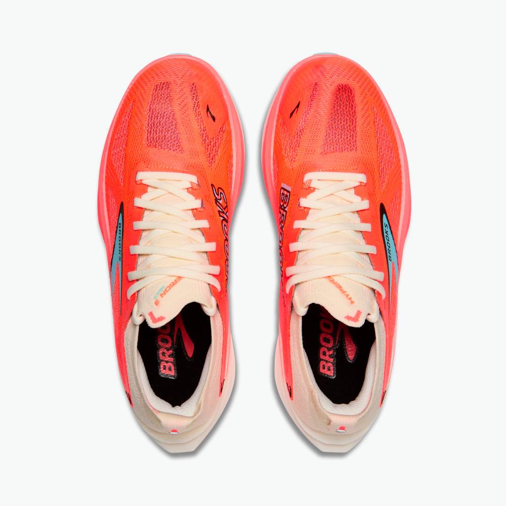 ZAPATILLAS BROOKS HYPERION MAX 3 MUJER - Coconut / Fiery Coral / Atomizer - Image 5