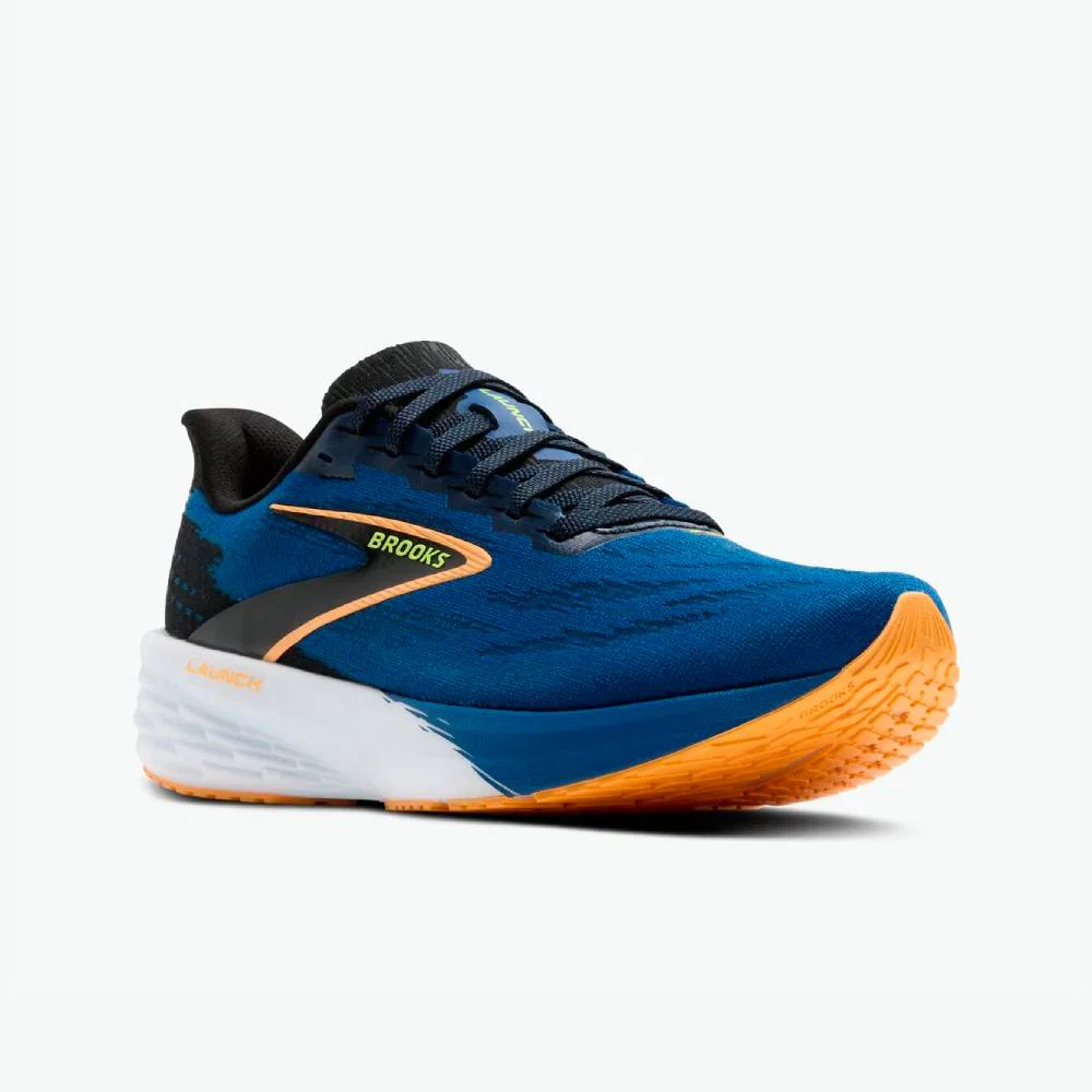 ZAPATILLAS BROOKS LAUNCH 11 - Black / Navy Peony / Orange - Image 2