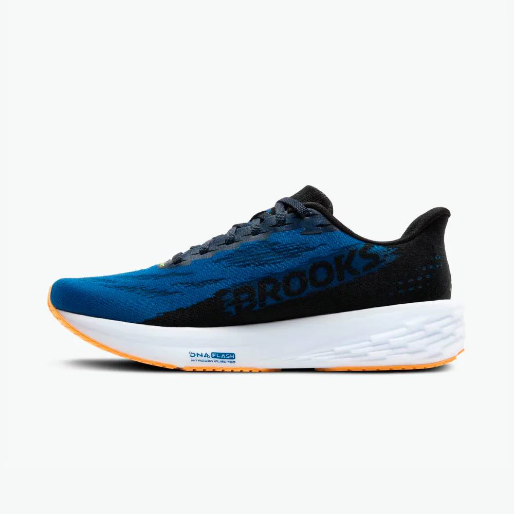 ZAPATILLAS BROOKS LAUNCH 11 - Black / Navy Peony / Orange - Image 4